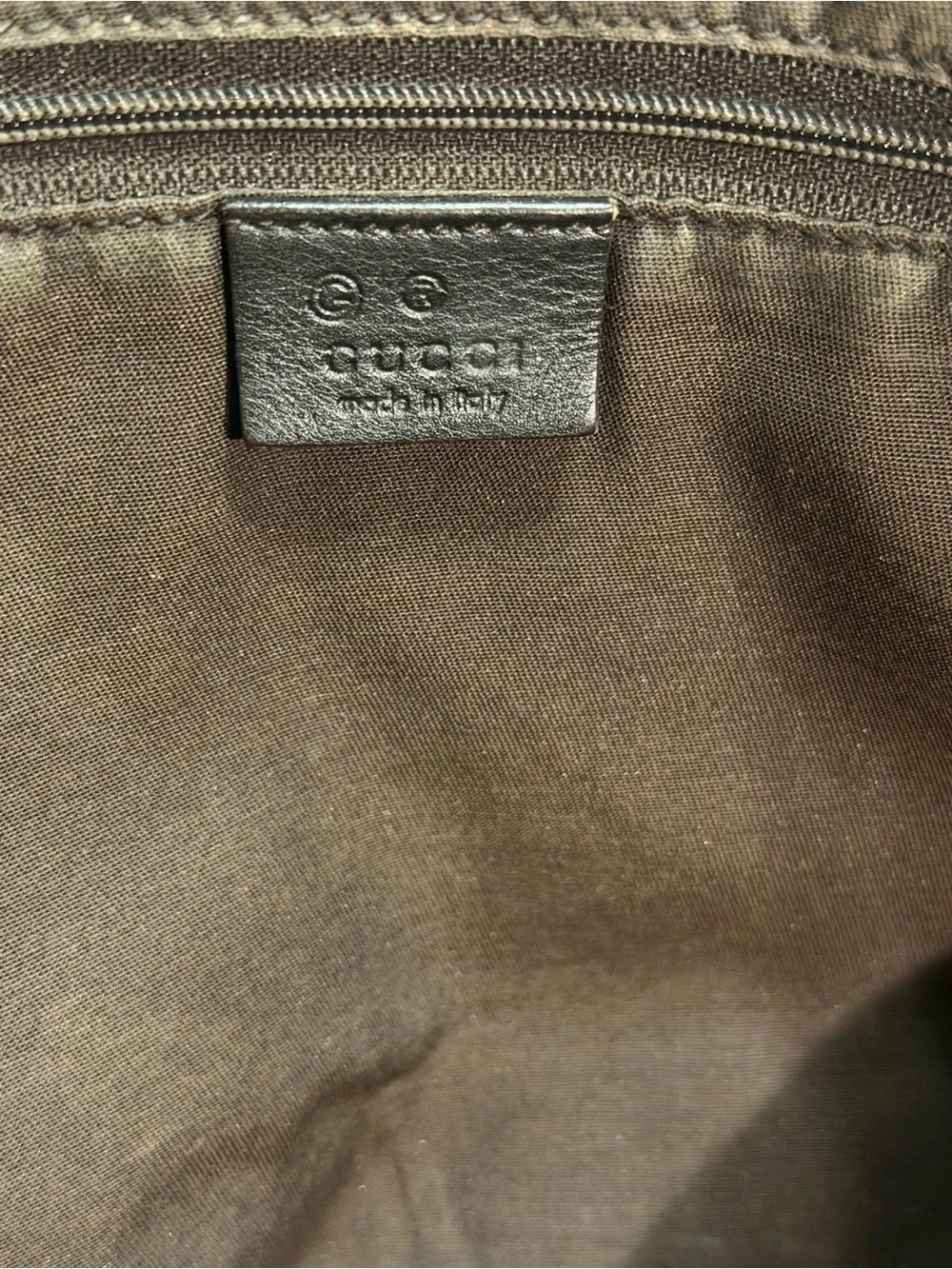 Gucci Dark Brown Horsebit Embossed Leather Babouska Tote - Picture 8 of 13
